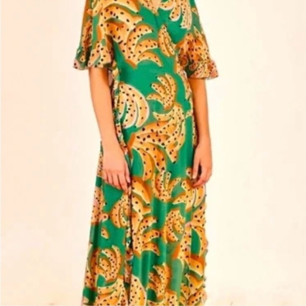 COPY - Farm Rio Raining Bananas maxi wrap dress. - Picture 2 of 7